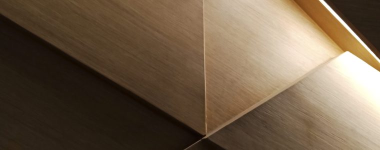 Light falling on a wooden abstract design