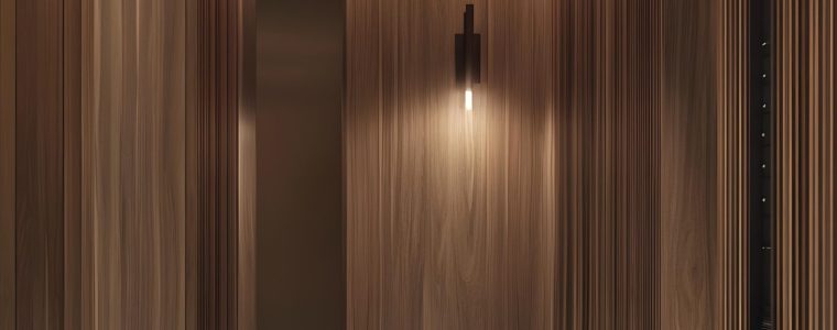 Modern Wooden Hallway With Recessed Lighting